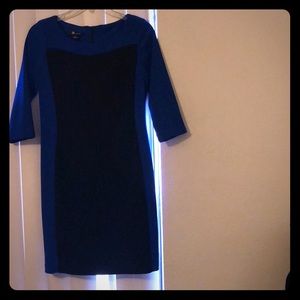 Black & Blue Mid Length Dress